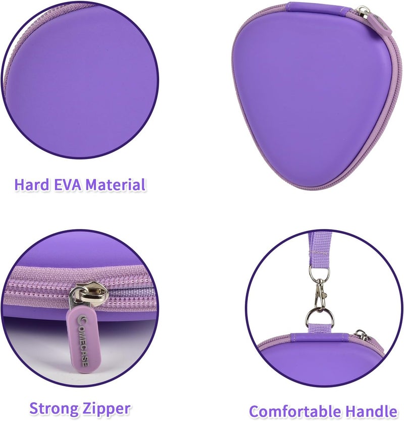 Comecase Guitar Picks Holder Case for Acoustic Electric Guitar Holds Over 39 Packs, Variety Pack Bass Picks Storage Pouch Organizer, Guitar Plectrums Bag with Mesh Pocket for Other Accessories - Purple - Image 4